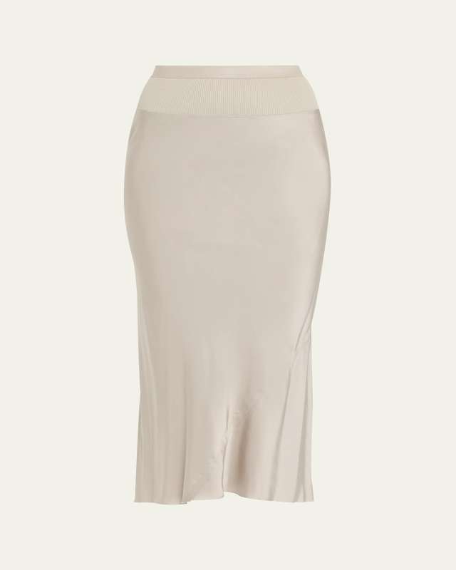 Godet Midi Skirt